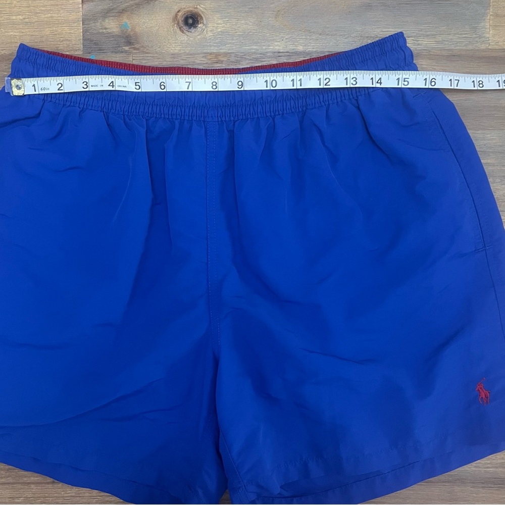 POLO Ralph Lauren Men’s Traveler Swim Shorts Trunks XL Royal Blue Elastic Waist - Picture 9 of 11